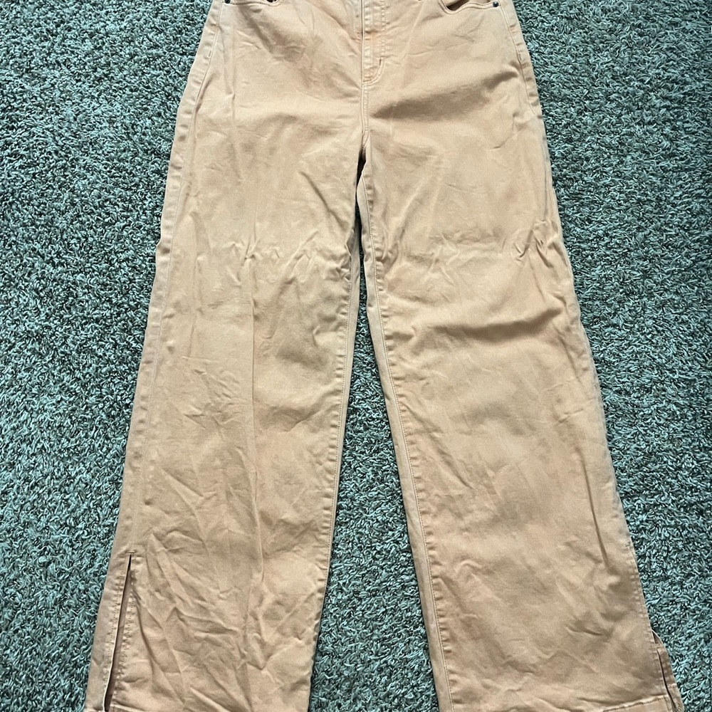 Peach Wide-Leg Pants